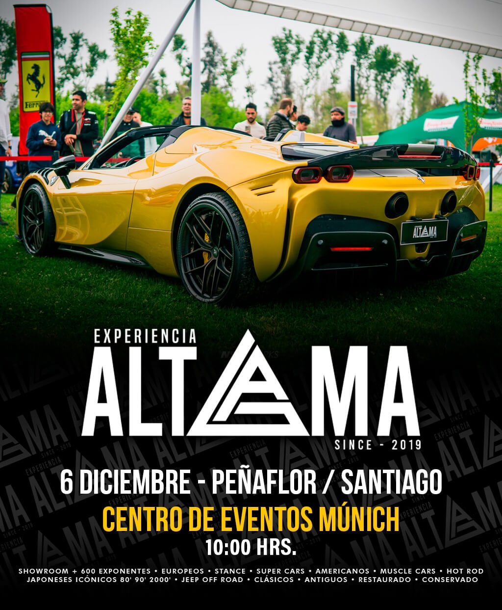 Reunión Alta Gama 2025 en Centro de Eventos Múnich, 6 de diciembre desde las 10:00 hrs. Vive la gran cita de autos, motores y estilo. Asegura tu entrada ahora en Punto Ticket. 