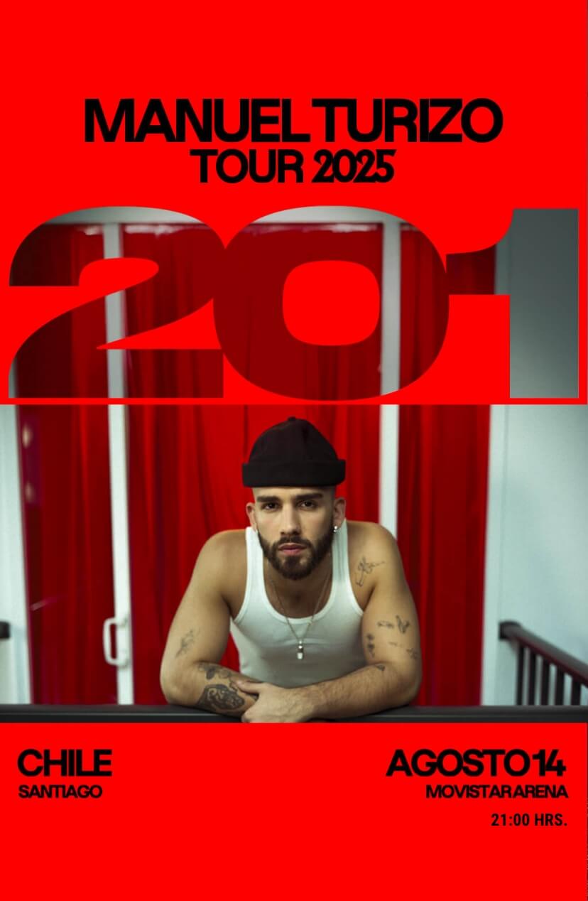 Manuel Turizo en Chile | 14 de agosto en Movistar Arena | Reguetón y romanticismo en vivo | Entradas por Punto Ticket