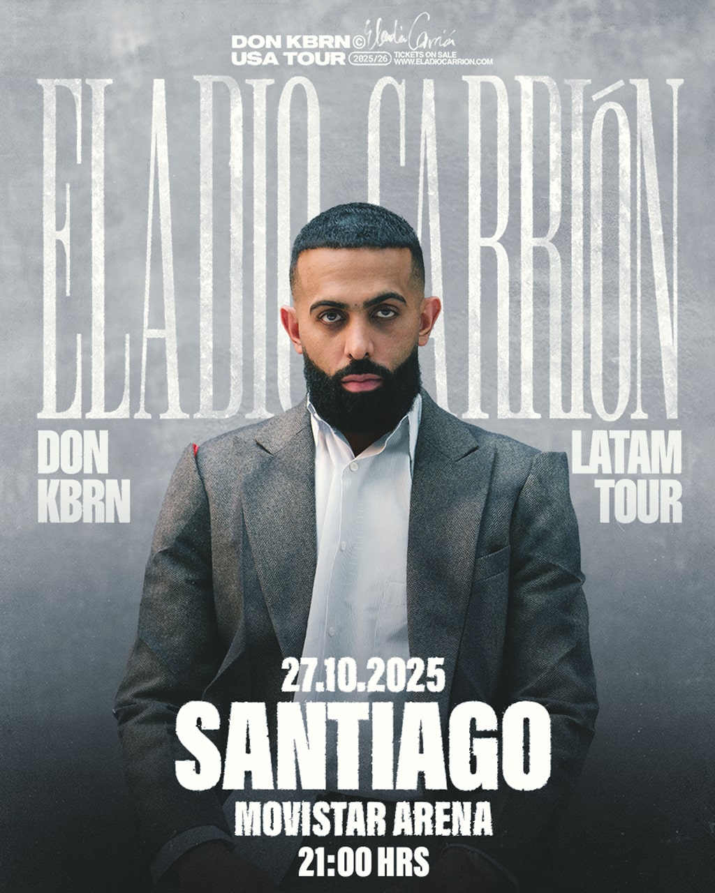 Eladio Carrión en Chile | 27 de octubre en Movistar Arena | Trap y reggaetón en vivo | Entradas en Punto Ticket