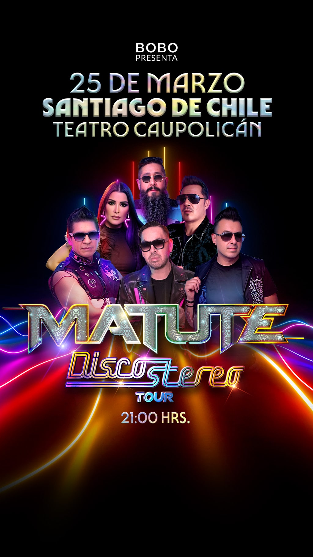 Matute en Teatro Caupolicán – Disco Stereo Tour, 25 de marzo 2026 a las 21:00 hrs. Vive una noche llena de éxitos y energía en vivo. Asegura tu entrada ahora en Punto Ticket.