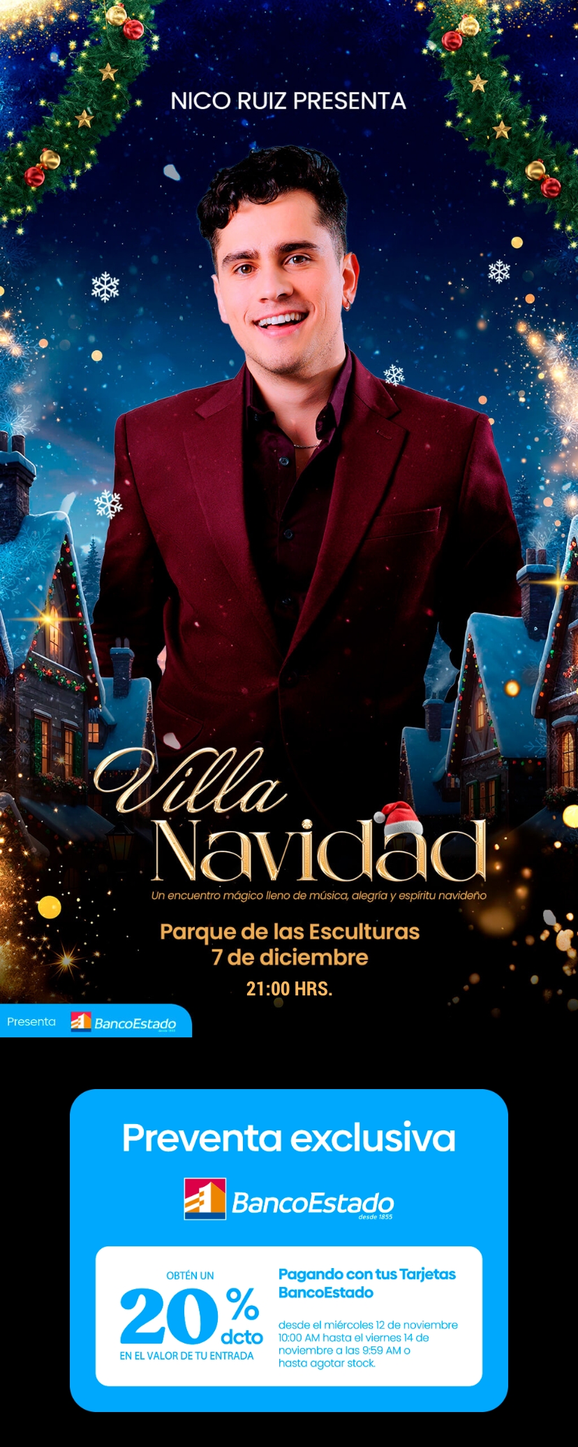 Villa Navidad - 7 de diciembre en Parque de las Esculturas | Entradas por Punto Ticket