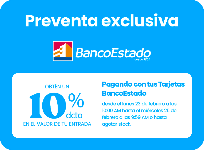 Preventa exlusiva Banco Estado
