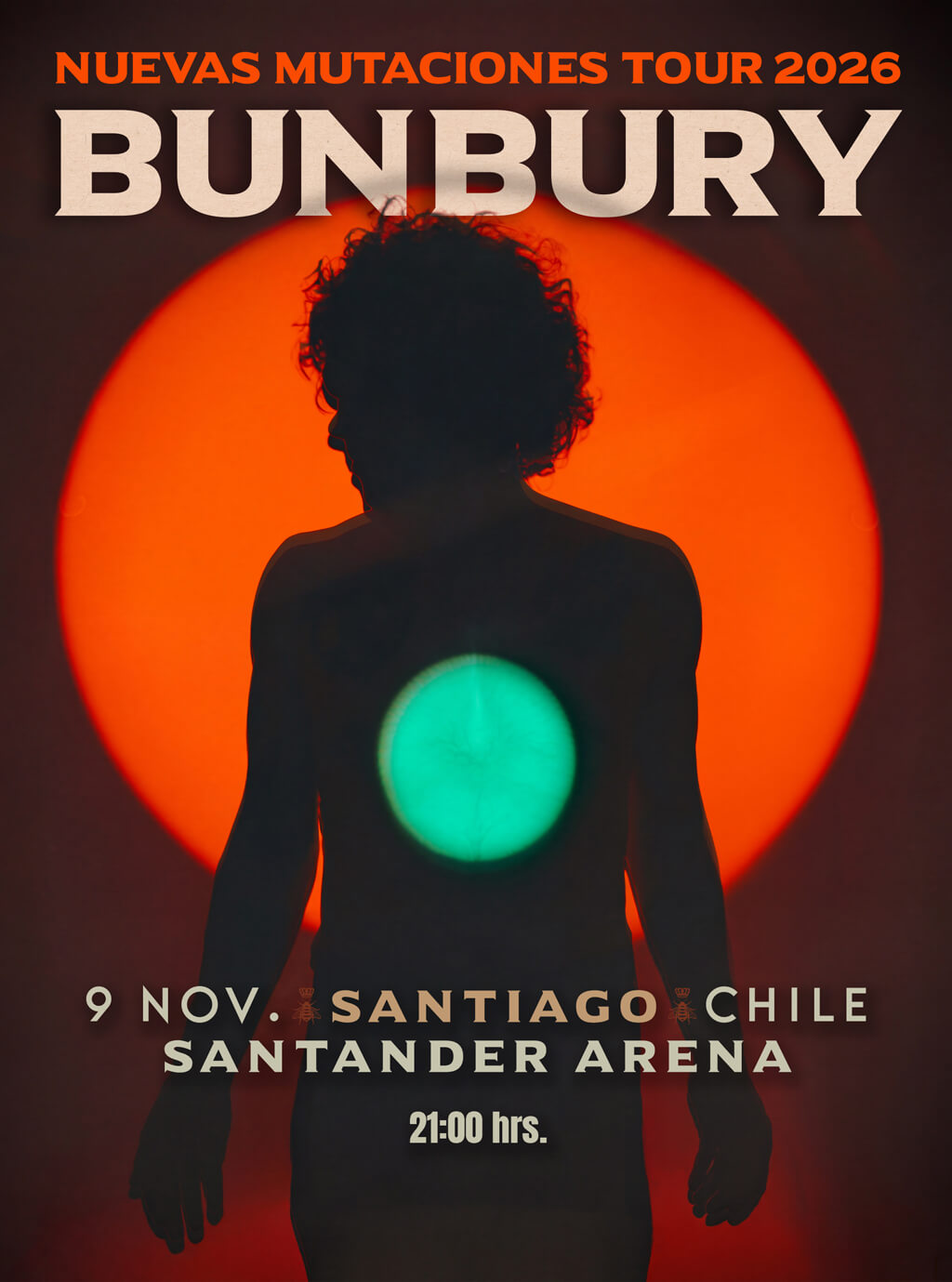 Bunbury / 9 de noviembre - Santiago - Chile - 21:hrs / Entradas en Punto Ticket