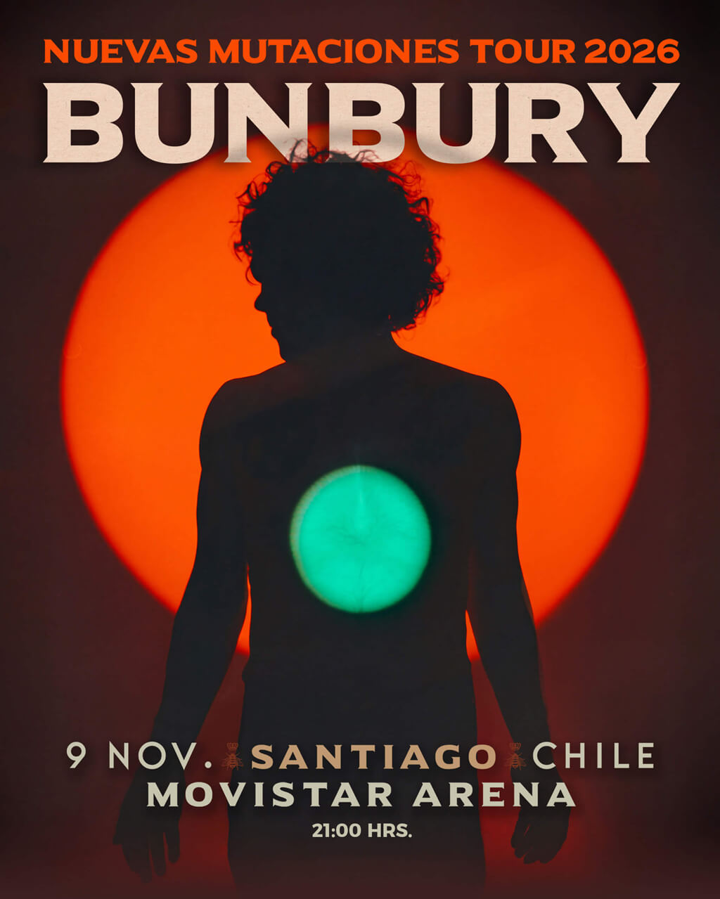 Bunbury / 9 de noviembre - Santiago - Chile - 21:hrs / Entradas en Punto Ticket
