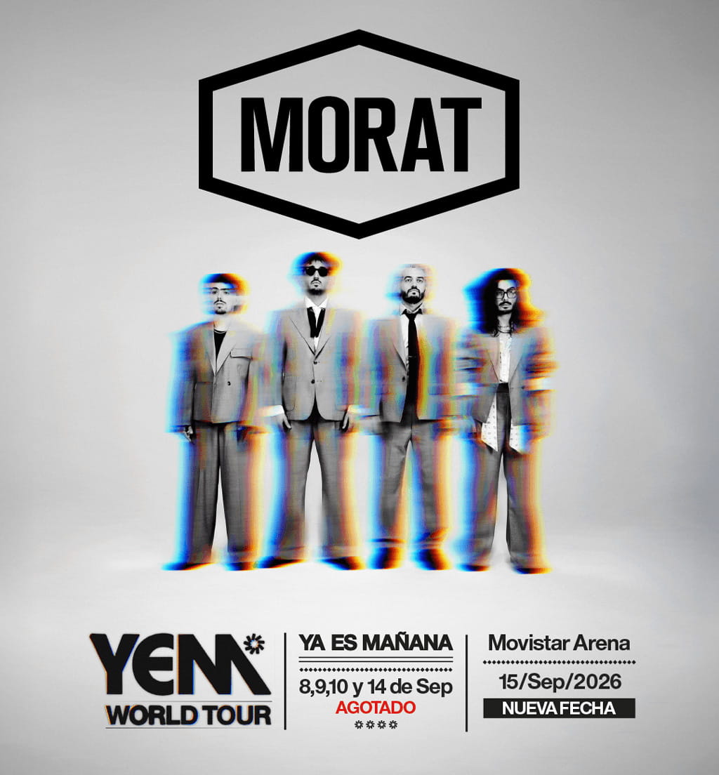 Morat en Chile · 8, 9, 10, 14 y 15 de septiembre en Movistar Arena · Punto Ticket