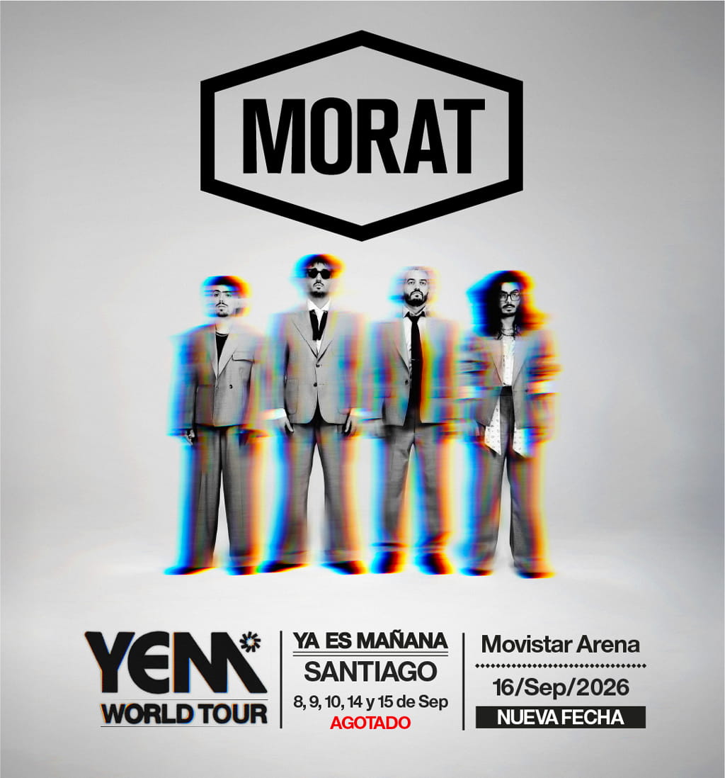 Morat en Chile · 8, 9, 10, 14, 15 y 16 de septiembre en Movistar Arena · Punto Ticket