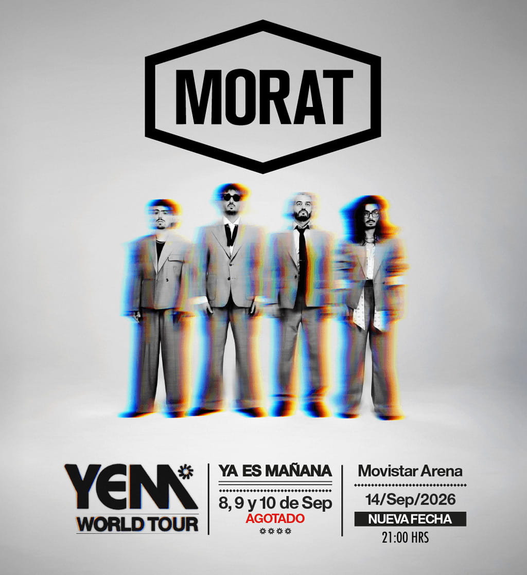 Morat en Chile · 8, 9, 10 y 14  de septiembre en Movistar Arena · Punto Ticket