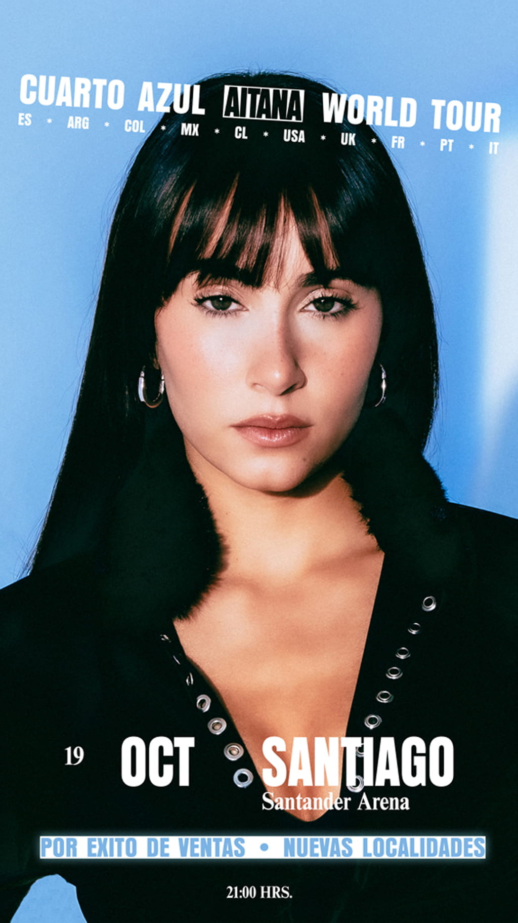 Aitana en Chile 2026 | Cuarto Azul World Tour en Santander Arena – 19 de octubre | 21:00 hrs.