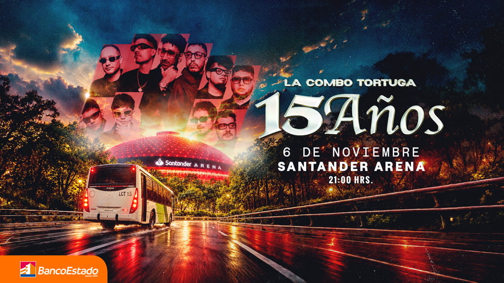 La Combo Tortuga | 15 Aniversario en Santander Arena – 6 de noviembre 2026, 21:00 hrs.