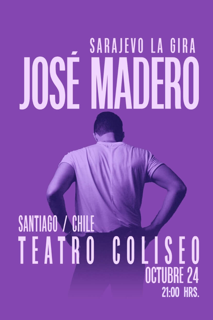 José Madero en Chile | Sarajevo La Gira | 24 de octubre en Teatro Coliseo | Rock alternativo, letras intensas y un show único en vivo | Entradas en Punto Ticket