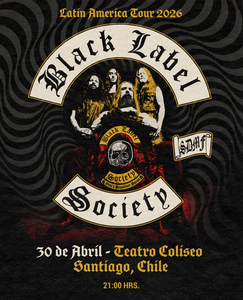 Black Label Society en Chile | 30 de abril 2026 - Teatro Coliseo