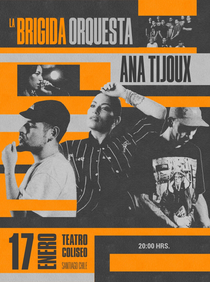 La Brígida Orquesta + Ana Tijoux en Teatro Coliseo el 17 de enero 2026 | Entradas por Punto Ticket