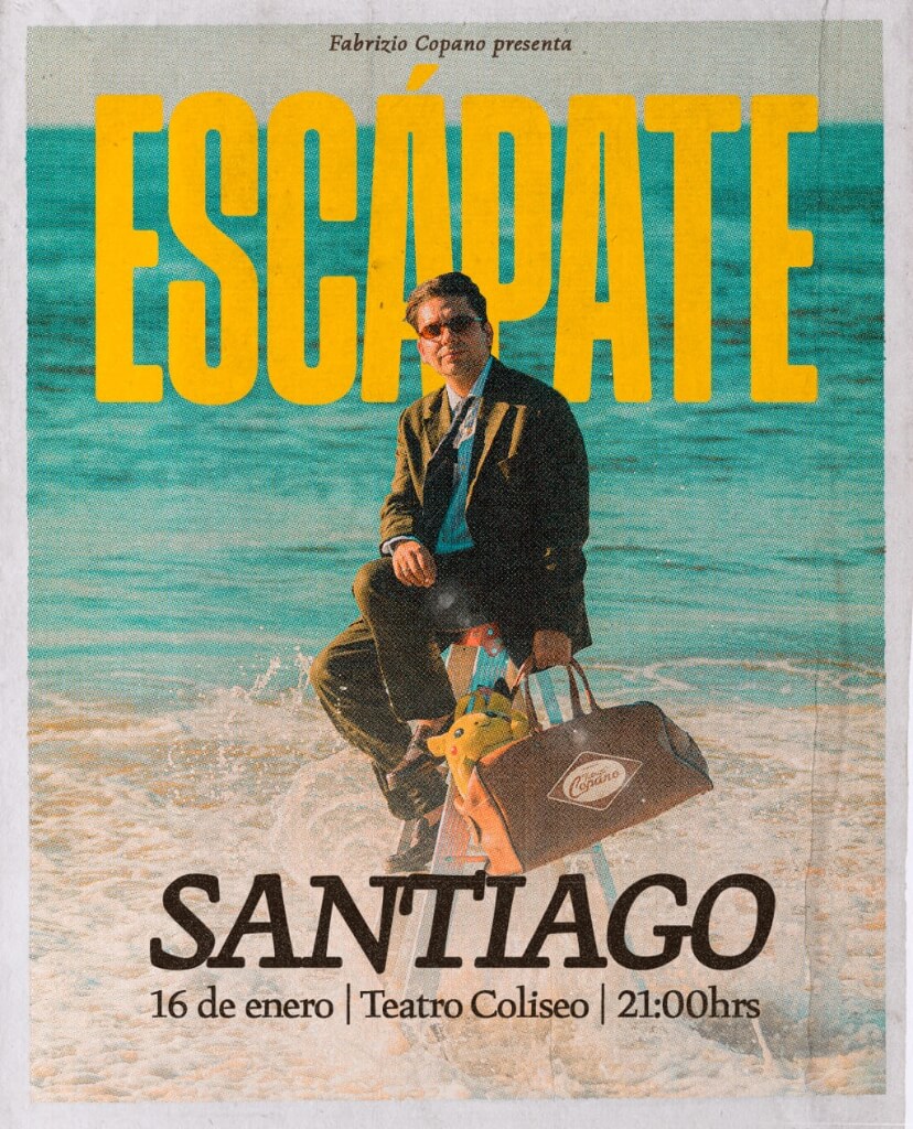 Fabrizio Copano presenta ESCÁPATE · 16 de enero 2026 · Teatro Coliseo | Una noche de humor imperdible. Asegura tu entrada ahora en Punto Ticket.