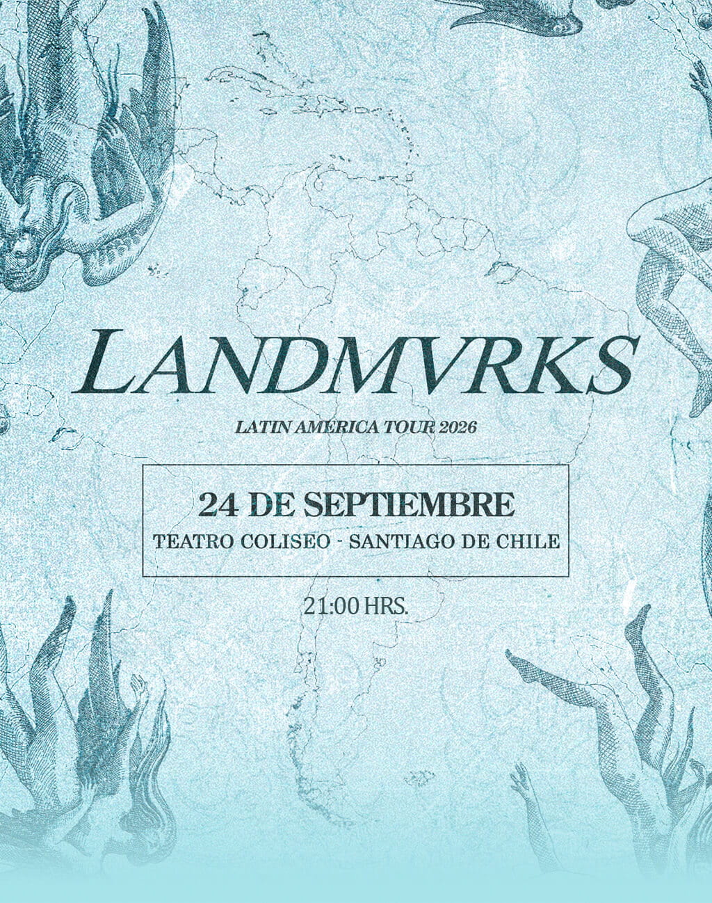 LANDMVRKS en Chile 2026 | Concierto en Teatro Coliseo - 24 de septiembre