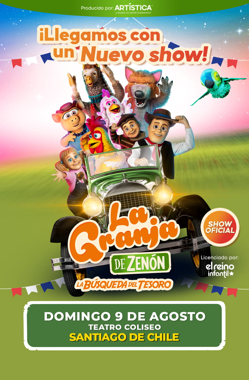 La Granja de Zenón | Show Oficial por el Día del Niño en Teatro Coliseo - 9 de agosto | Funciones 9 de agosto 11:00 hrs. y 13:00 hrs.