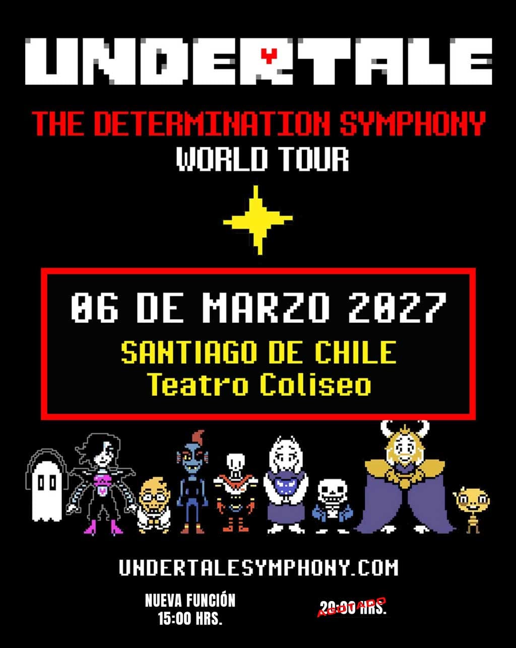 Undertale: The Determination Symphony World Tour en Chile | Teatro Coliseo – 6 de marzo 2027