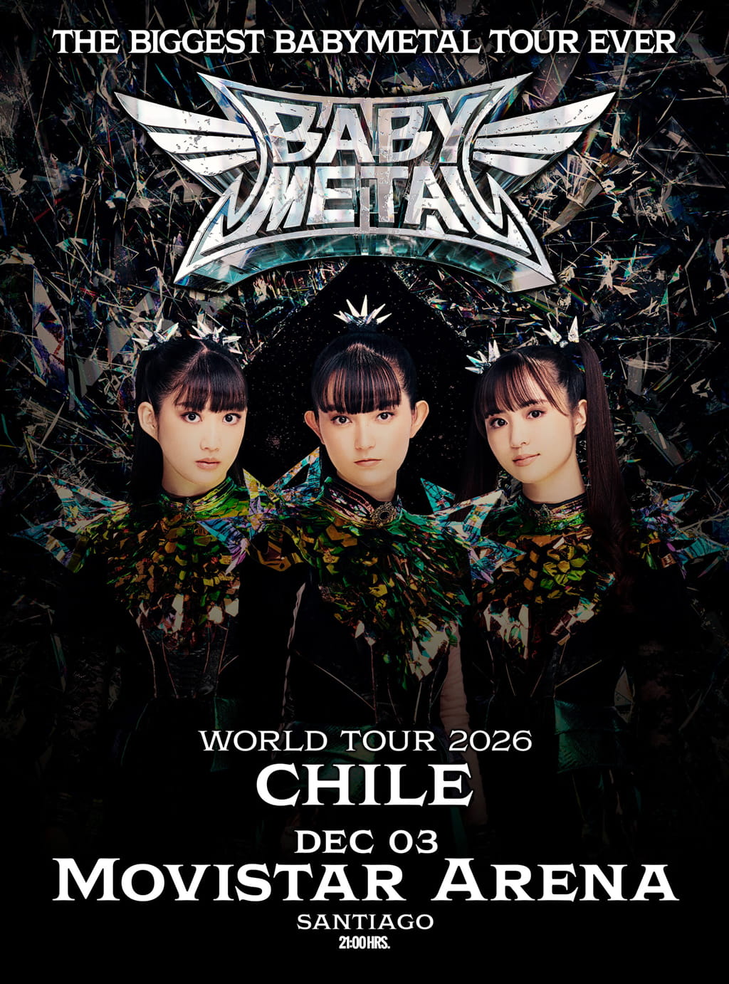 Baby Metal World Tour - Movistar Arena - 03 de diciembre - 21:00 Hrs.