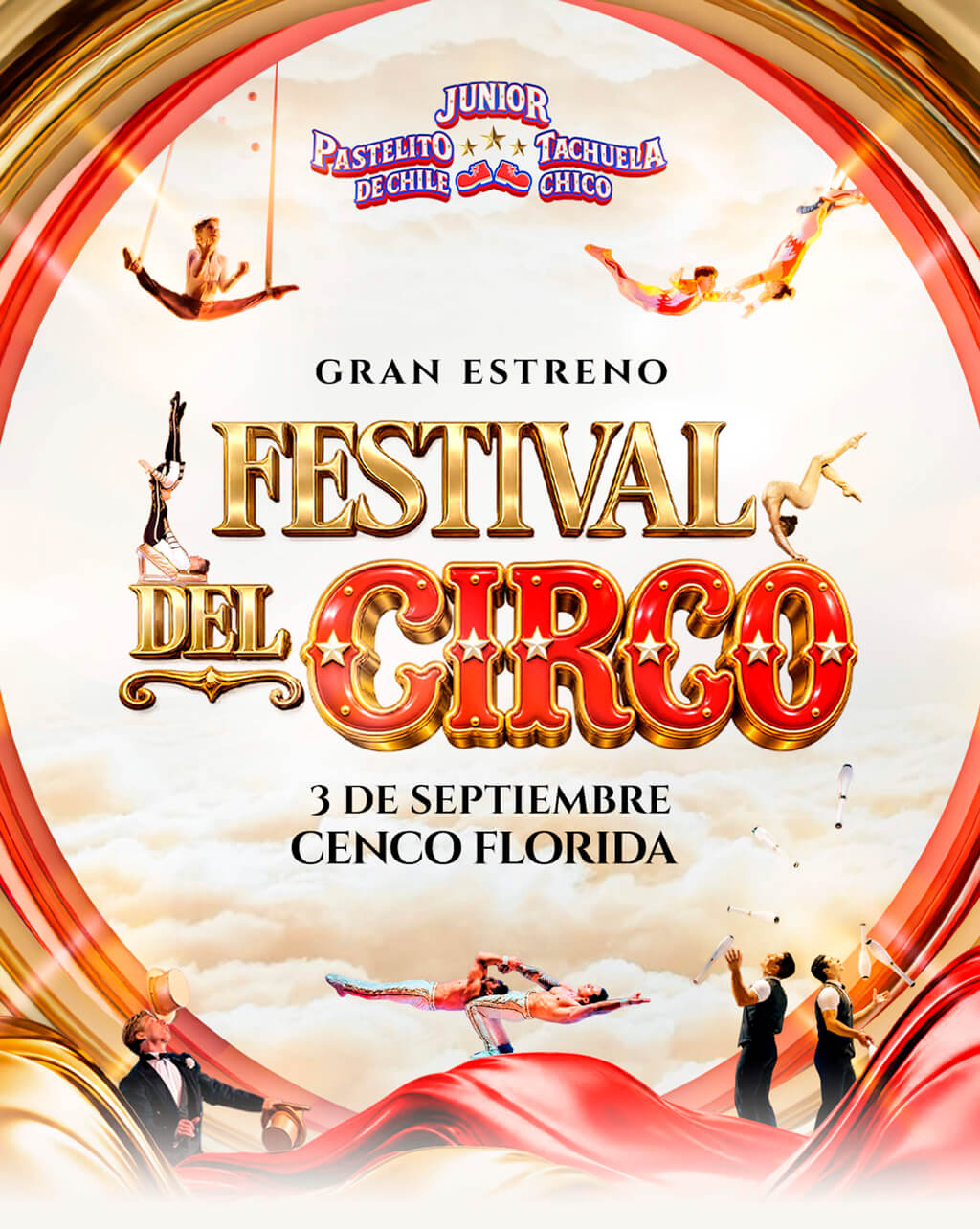 Circo Pastelito y Tachuela Chico | Festival del Circo en Cenco Florida – 3 de septiembre