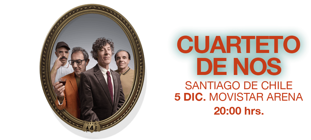 Cuarteto de Nos en Chile 2026 | Movistar Arena – 5 de diciembre 20:00 hrs