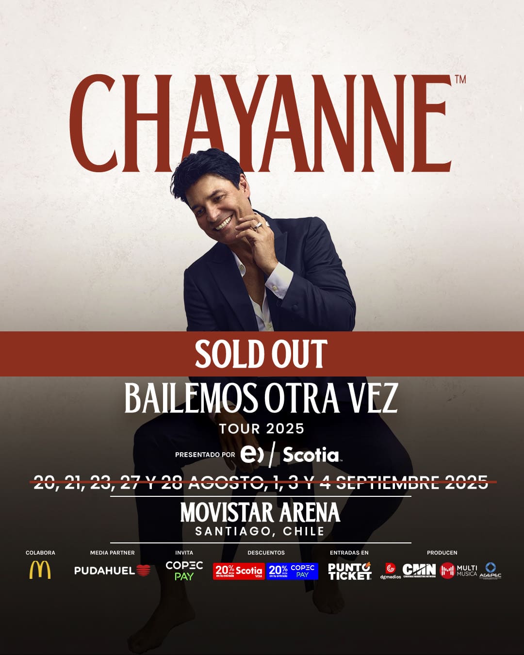 Chayanne - Bailemos Otra Vez - 20, 21 y 23 de Agosto 2025