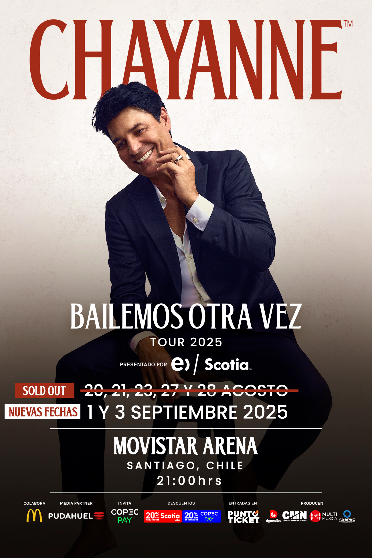 Chayanne - Bailemos Otra Vez - 20, 21 y 23 de Agosto 2025