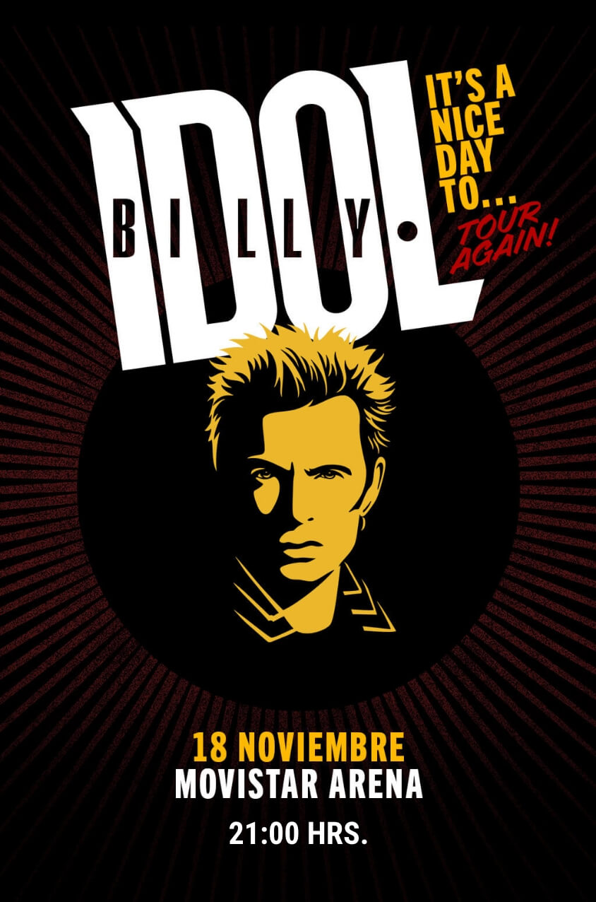 Billy Idol - It's a Nice Day To... Tour Again! - 18 de noviembre en Movistar Arena