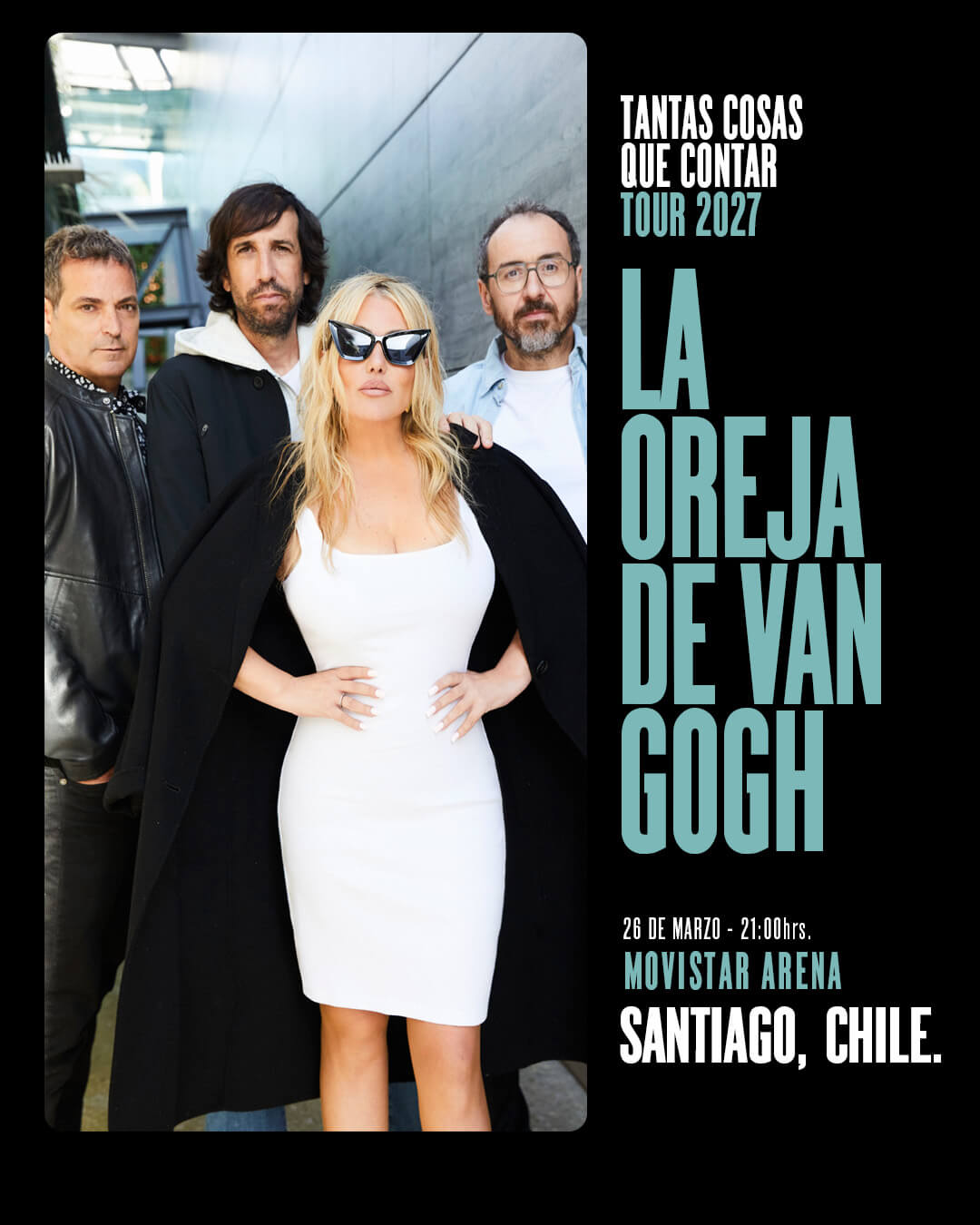 La Oreja de Van Gogh en Chile 2027 | Movistar Arena – 26 de marzo 21:00 hrs