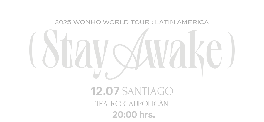Wonho en Chile | Stay Awake Tour en Teatro Caupolicán | Fecha por confirmar | Entradas en Punto Ticket