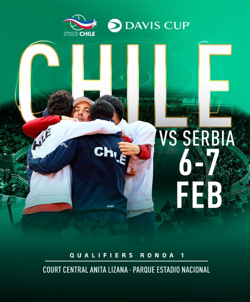 Copa Davis · Chile vs Serbia · 6 y 7 de febrero 2026 en el Estadio Nacional · Vive el tenis de alto nivel en casa. Asegura tu entrada ahora en Punto Ticket.