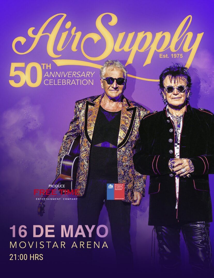 Air Supply en vivo - 16 de mayo de 2026 en Movistar Arena | Entradas por Punto Ticket