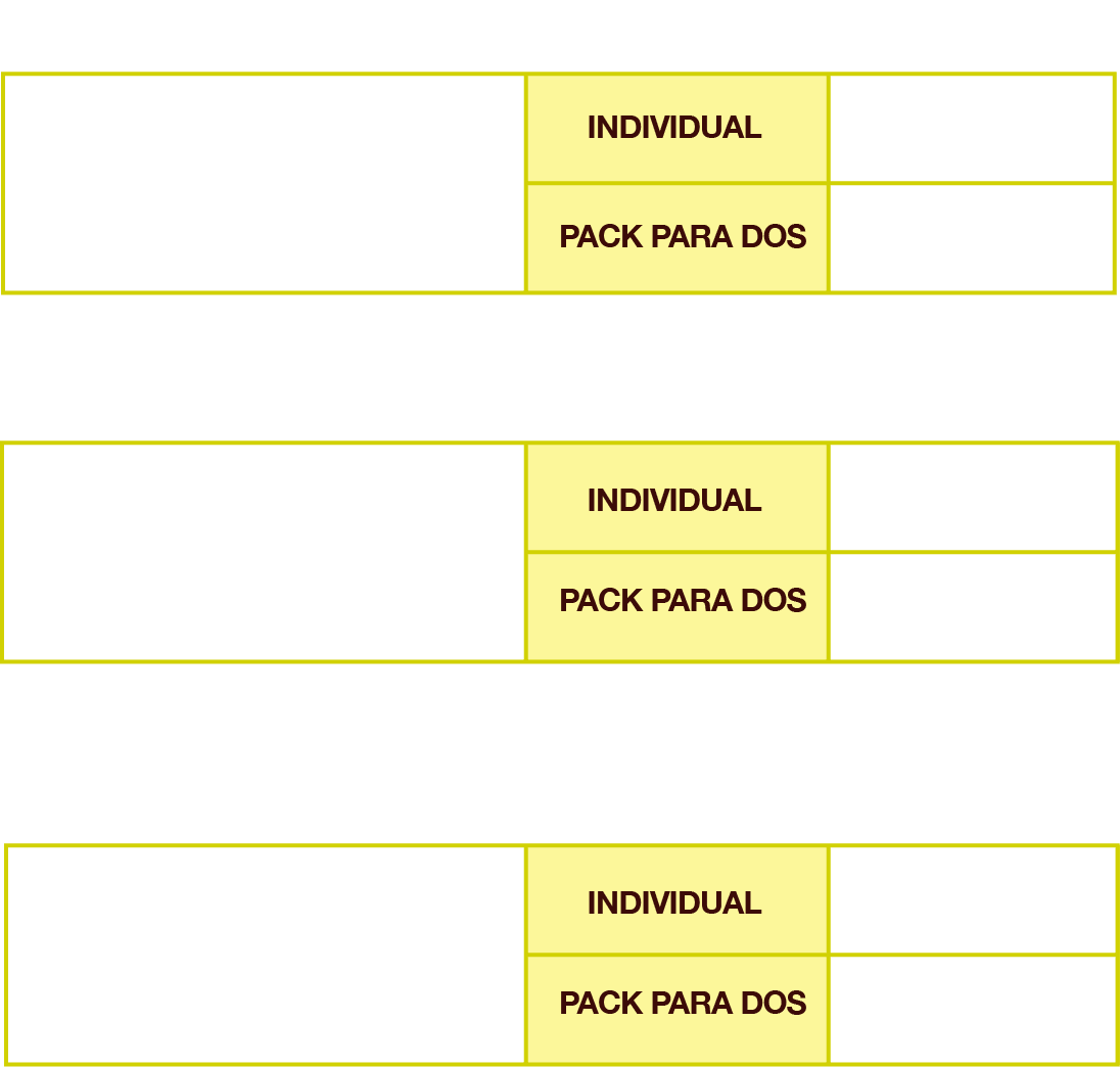 tabla de precios