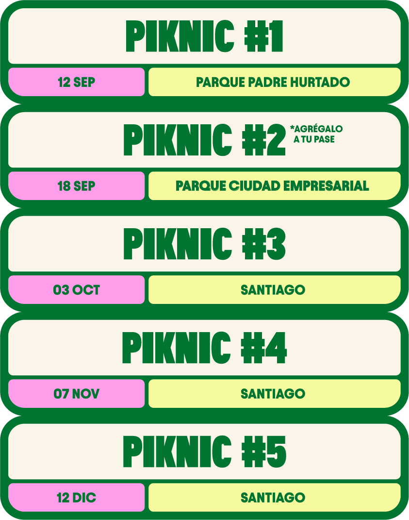 bloque de fechas piknic