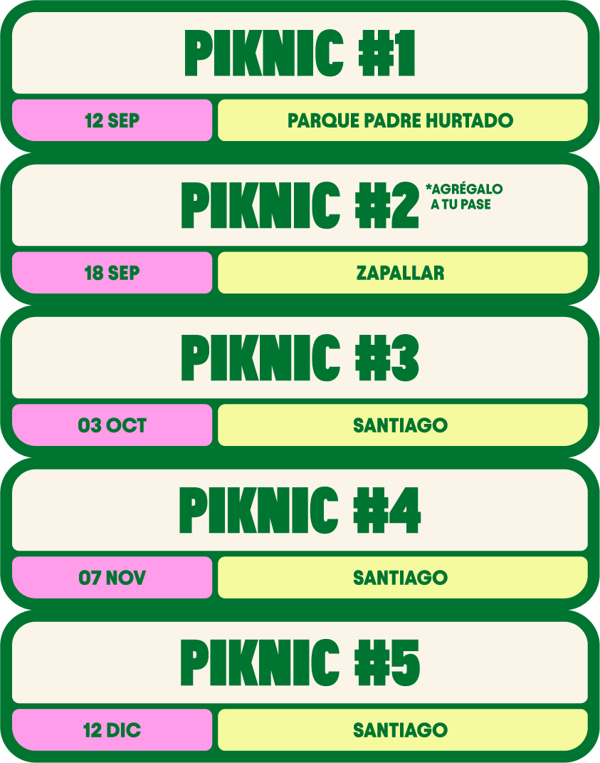 bloque de fechas piknic