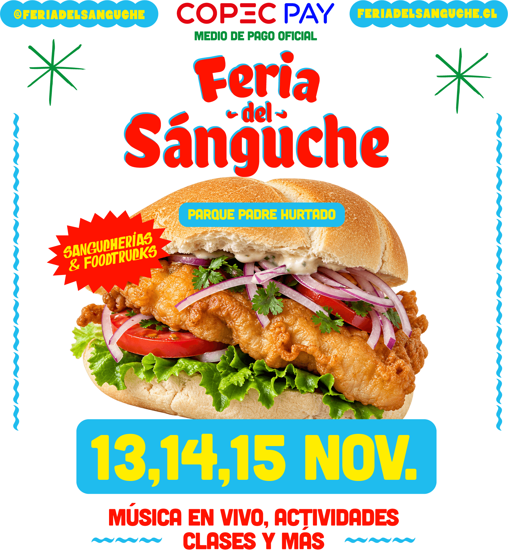 Feria del Sanguche en Chile 2026 | Parque Padre Hurtado – 13 al 15 de noviembre