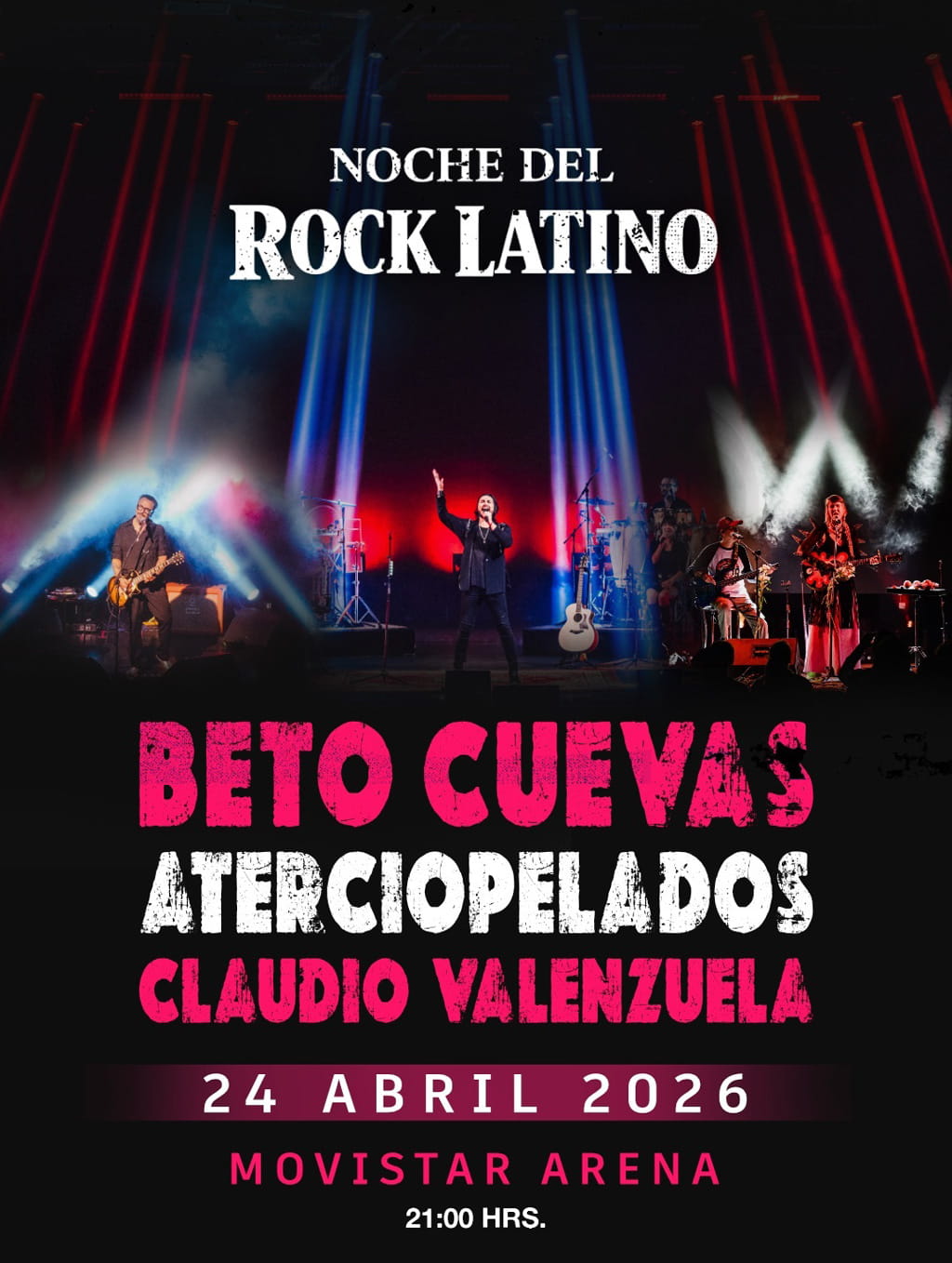 Beto Cuevas & Aterciopelados en Chile · El Regreso del Rock Latino · 24 de abril en Movistar Arena · Punto Ticket