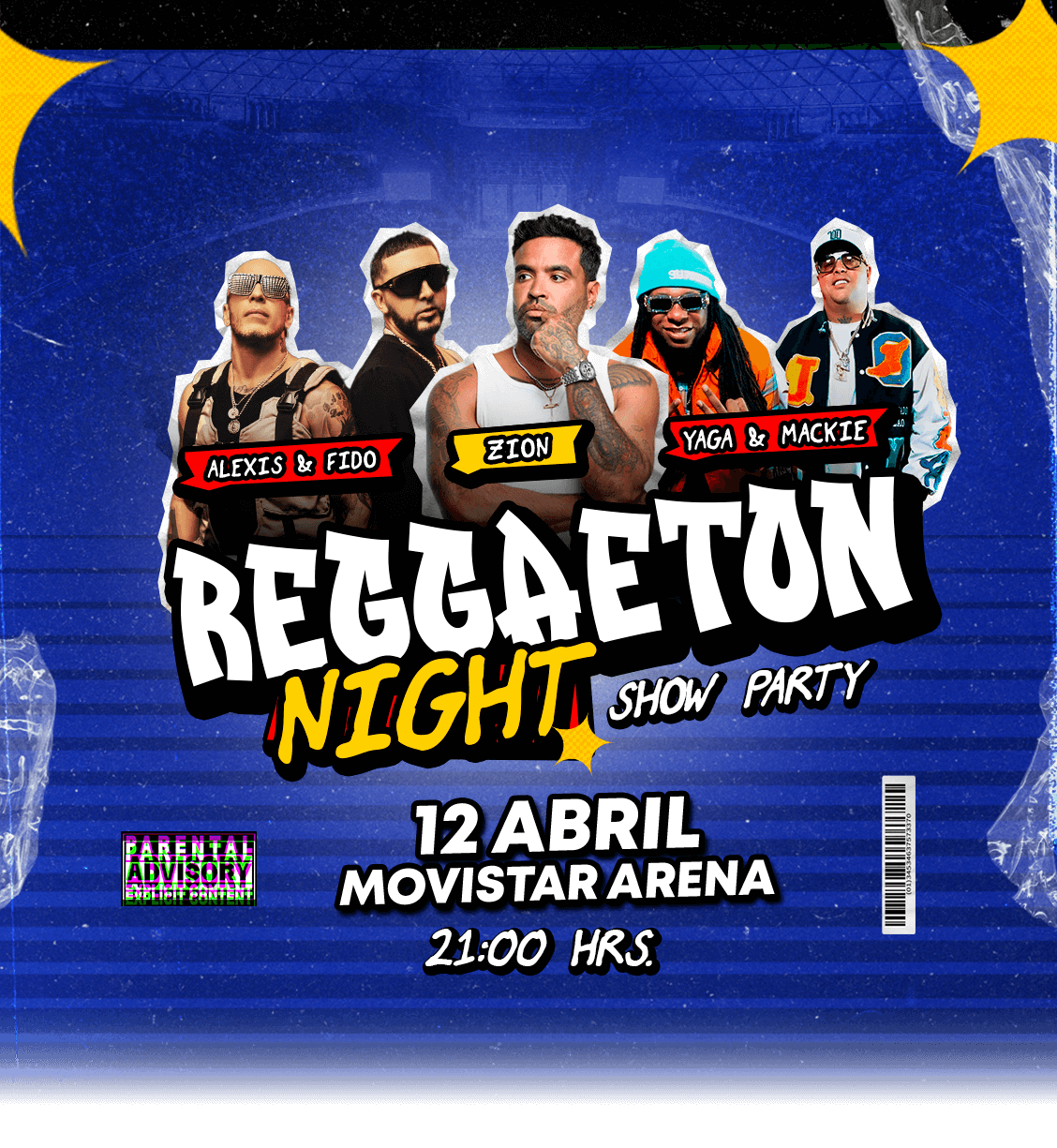 reggaeton night show + party - 12 Abril / Movistar Arena