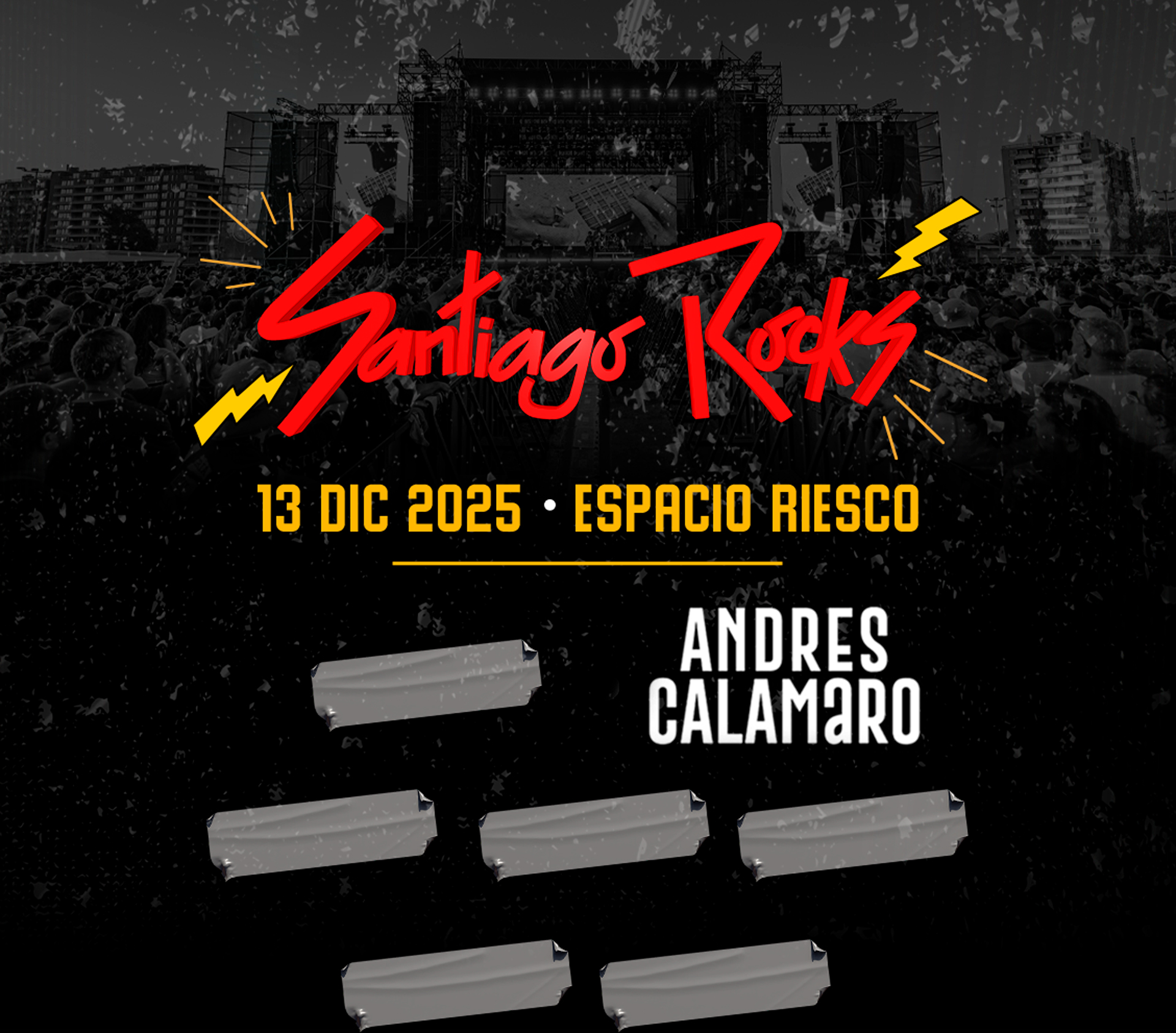 Santiago Rocks 2025: Festival imperdible en Espacio Riesco | 13 de diciembre | Entradas por Punto Ticket