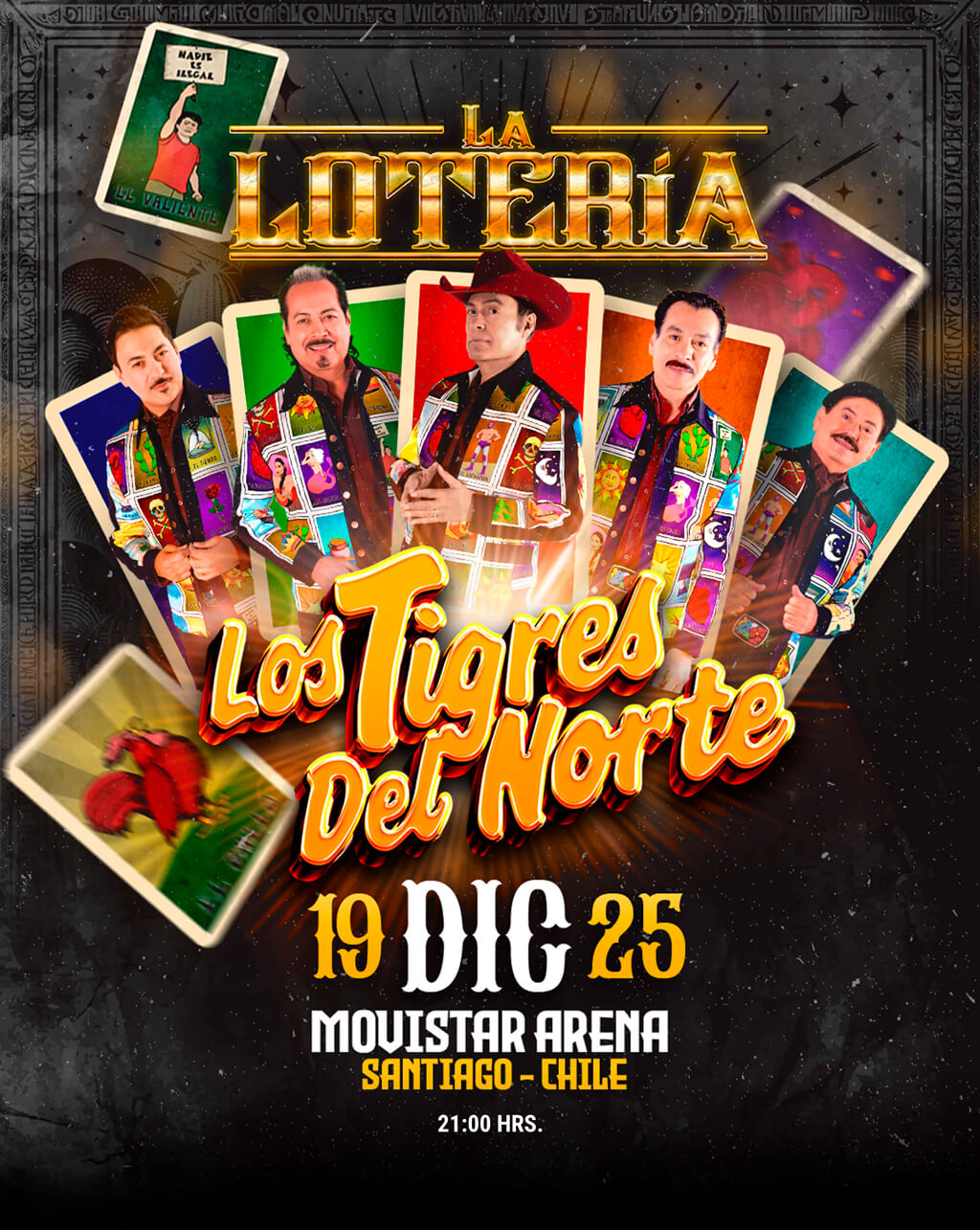 Tigres del Norte en Chile - La Lotería - 19 de diciembre 2025 - movistar arena - 21:00 hrs.