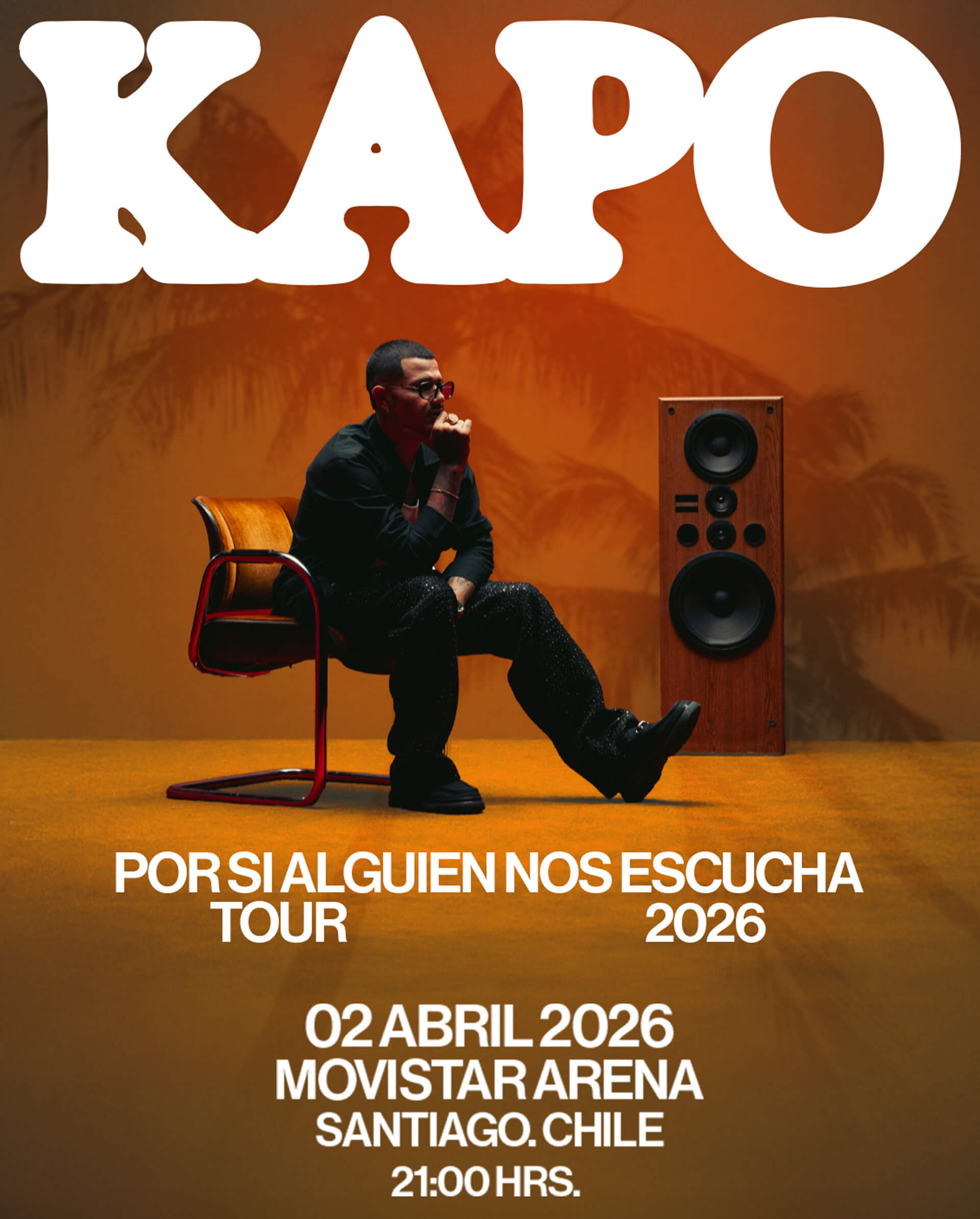 Kapo · Por Si Nos Escuchan en Movistar Arena · 2 de abril · Un show urbano para cantar y sentir. Asegura tu entrada ahora en Punto Ticket.