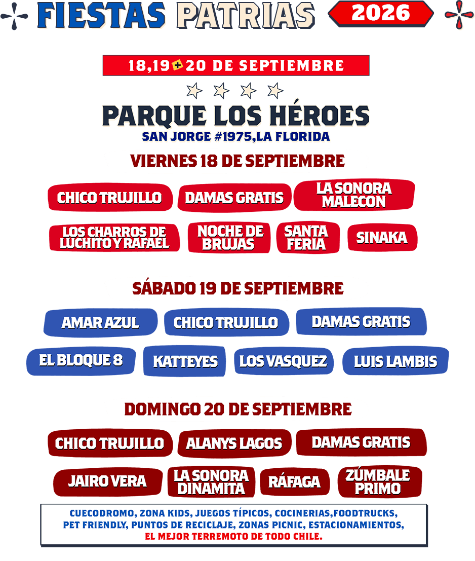 18, 19 y 20 de septiembre - PaRque los heroes - SAN JORGE 1975, LA FLROIDA