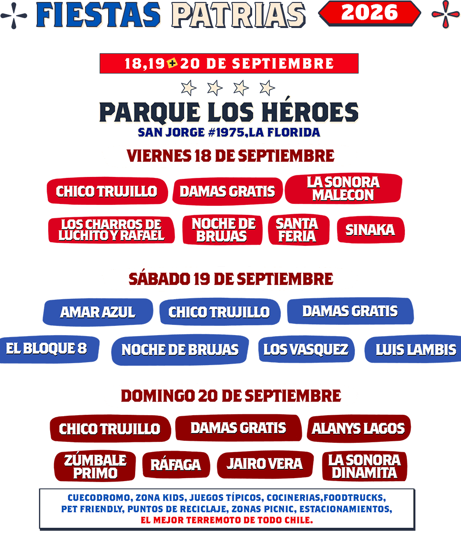 18, 19 y 20 de septiembre - PaRque los heroes - SAN JORGE 1975, LA FLROIDA