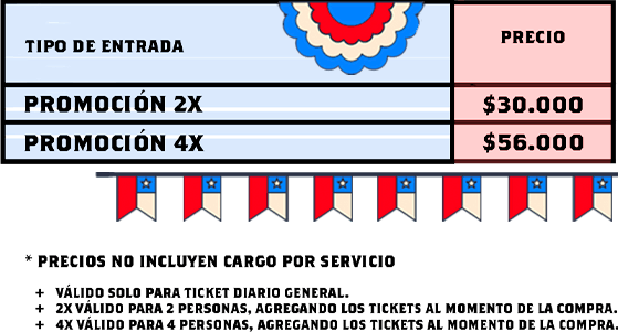 tabla de precios