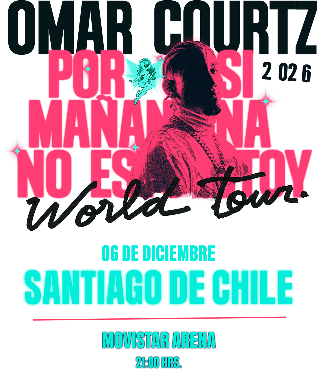 Omar Courtz en Chile 2026 | Movistar Arena – 6 de diciembre 21:00 hrs.