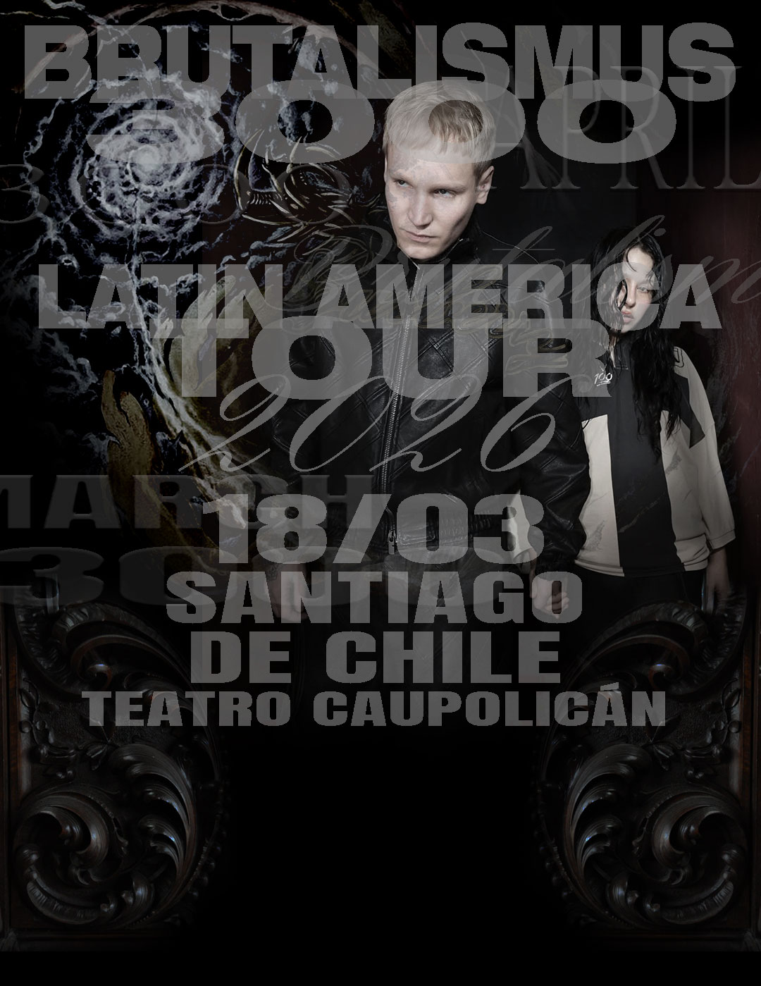 Brutalismus 3000 en Chile · Side Show Lolla 2026 · 18 de marzo en Teatro Caupolicán · Punto Ticket