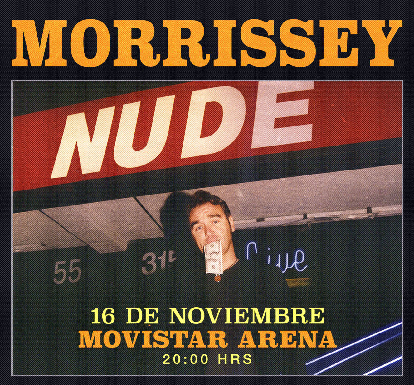 Morrissey en Chile 2025: 16 de noviembre en Movistar Arena | Ícono del indie rock en vivo | Entradas por Punto Ticket
