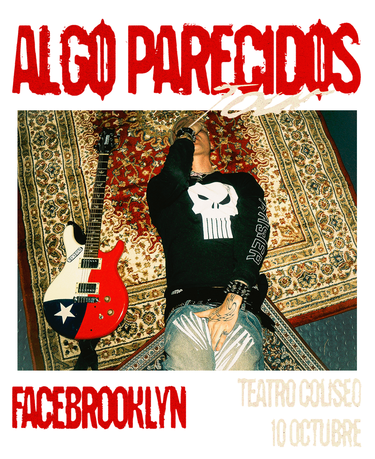 Facebrooklyn en vivo – 'Algo Parecidos' Tour | 10 de octubre – 21:00 hrs – Teatro Coliseo Santiago | El artista urbano que fusiona indie y reggaetón | Asegura tu entrada ahora en Punto Ticket.