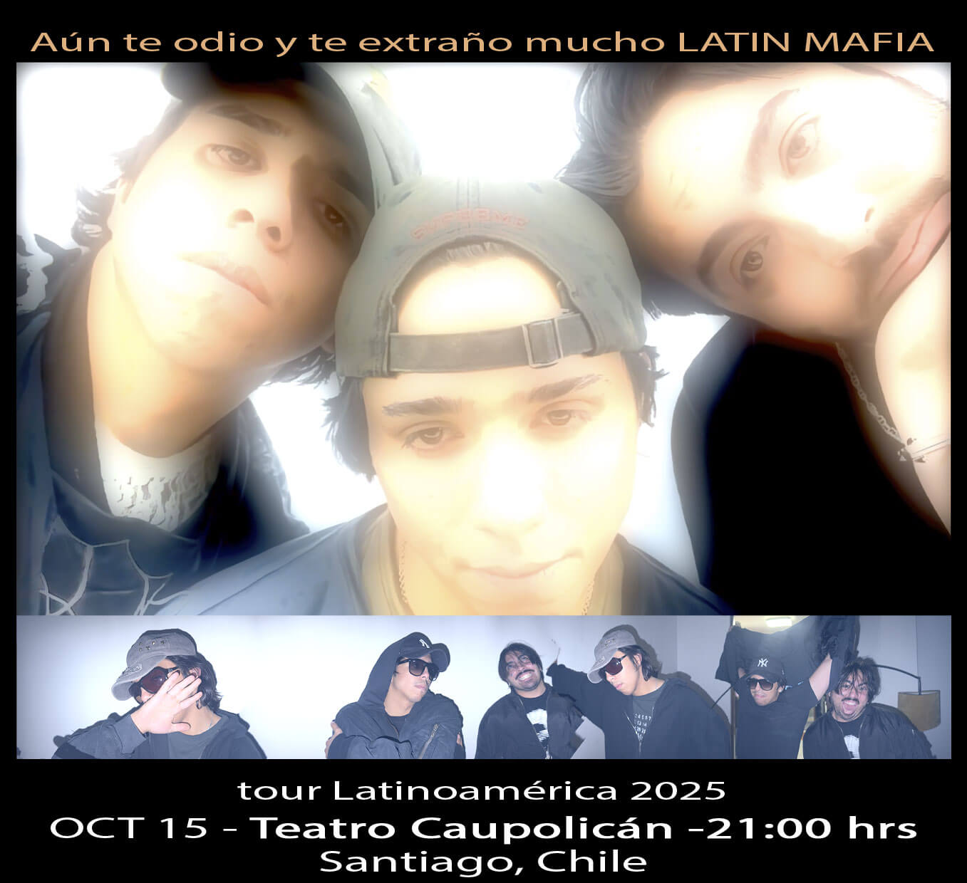 Latin Mafia en Teatro Caupolicán – 15 de octubre 2025, 21:00 hrs. Vive en vivo a la banda mexicana del momento con todos sus éxitos. Asegura tu entrada ahora en Punto Ticket.