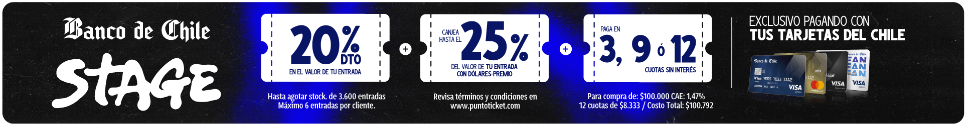 tarjetas banco de chile