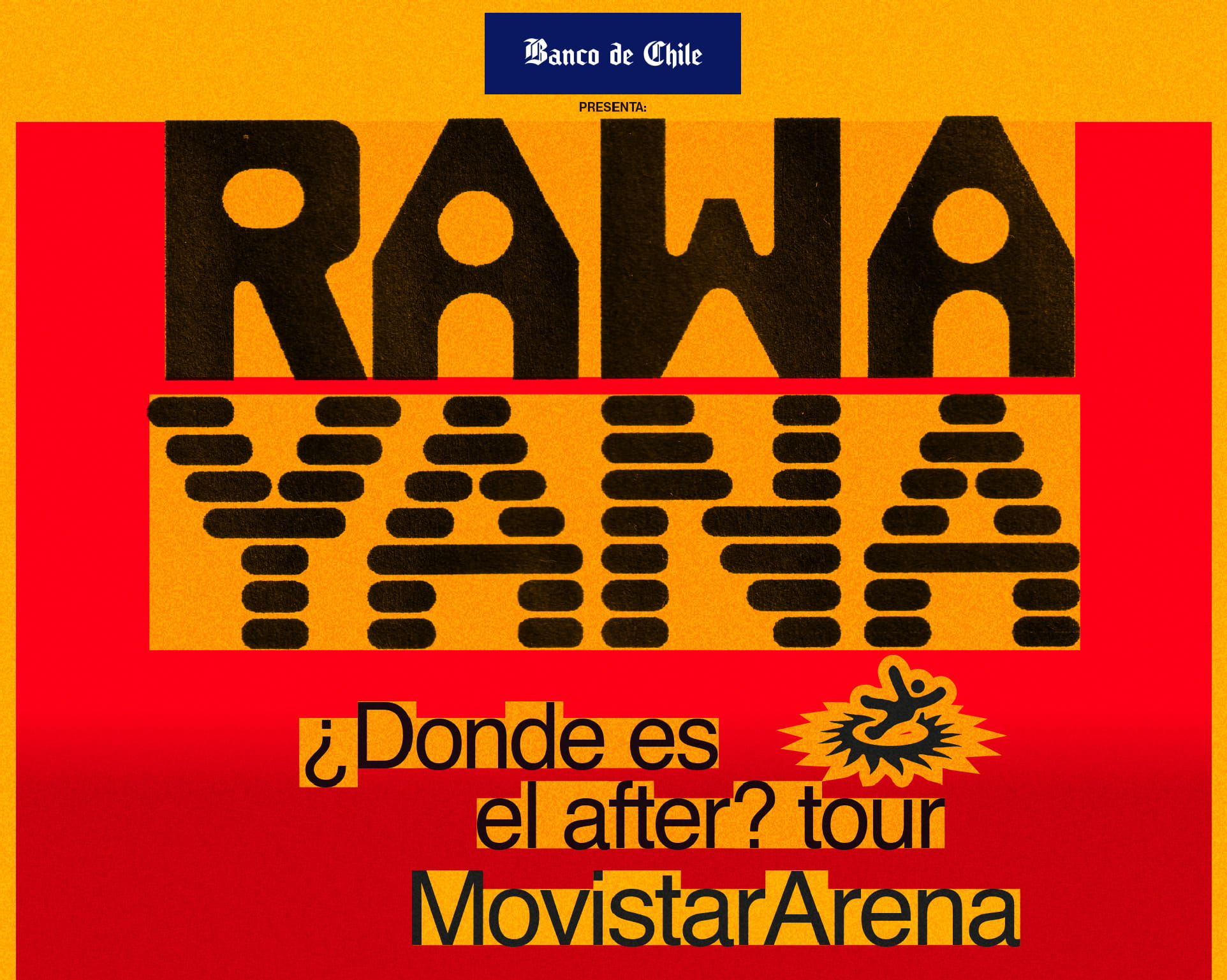 Rawayana en Chile · ¿Dónde es el after? Tour · 22 y 23 de agosto en Movistar Arena · Punto Ticket