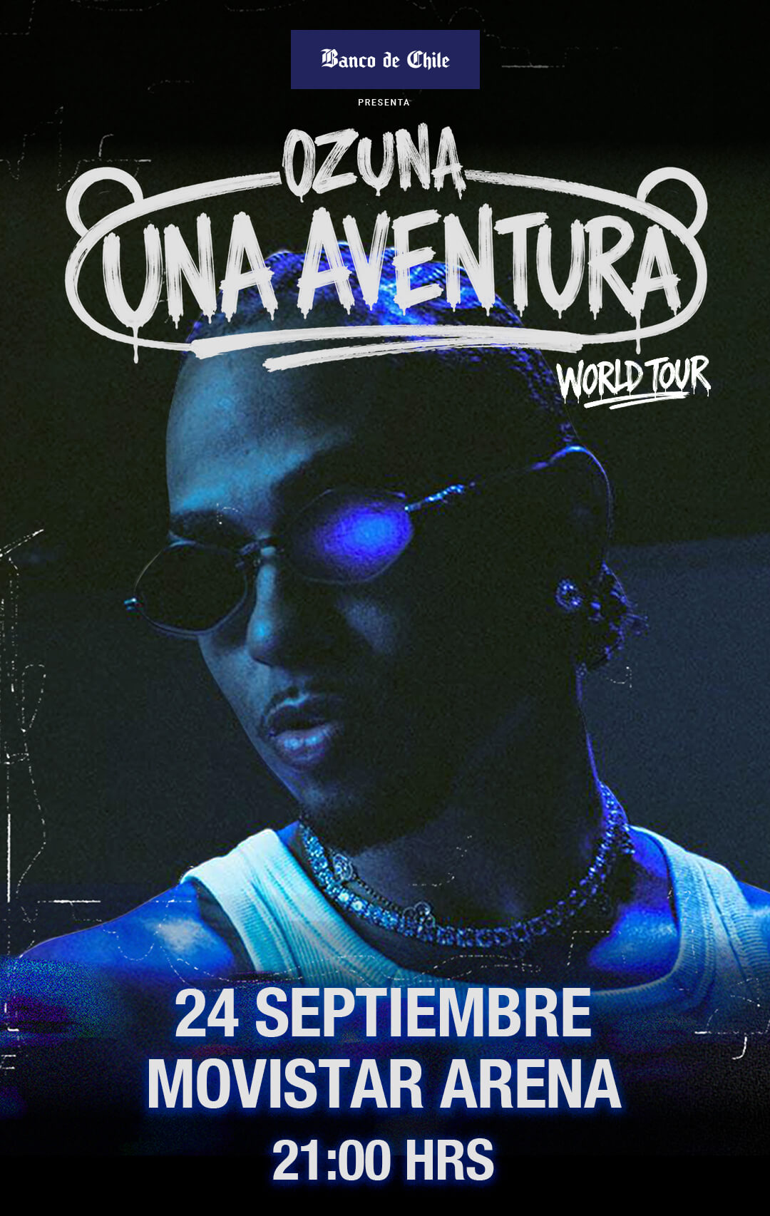 Ozuna en Chile 2026 | Movistar Arena – 24 de septiembre 21:00 hrs.